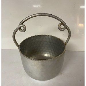 Vintage Cromwell Hand Wrought Aluminum Ice Bucket Mid Century Modern